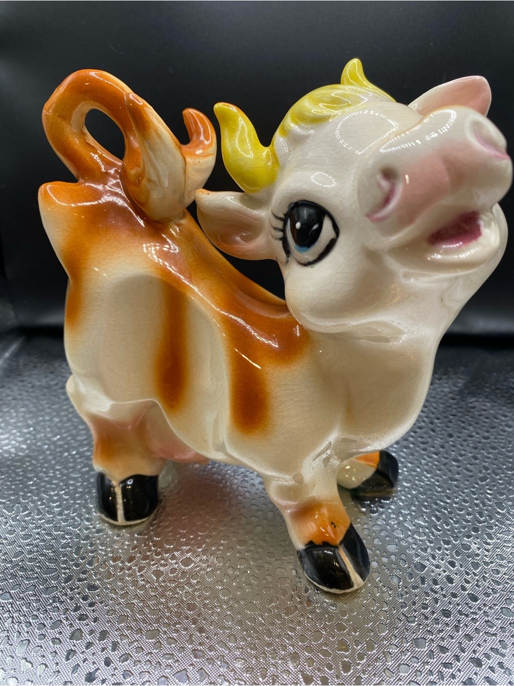 Vintage 1960's Betsy Cow - Ceramic Figurine - Kitschy - Made In Japan.